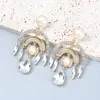 Vintage metall rhinestone imitation pearl örhängen party mode dangle örhängen kvinnors charm uttalande örhänge