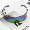 Okulary przeciwsłoneczne przyszłe wojownicze krawędzi retro okulary słoneczne wielokolorowe punk UV ochrona okularów gotycka gotycka steampunk glassunglasses