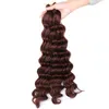 Deep Wave Crochet Hair 20 "Virka flätan Deep Twist Hair Premium Deep Wave Bulk Hair Synthetic Hair Extension 80g flätning Bulk LS03