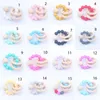 Baby Teether Rings set Food Grade Beech Wood Teething Ring Soothers Chew Toys Shower Play Round Wooden Bead Silicone teethers 916