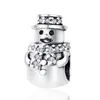 S925 Sterling Silver Show Man Snowman Christmas Collection Charm Charming Lady Jewelry Fit Originale Fit Pandora Bracciale Collana Canno Cancelle