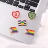 Gradient Enamel Pins Pride Flag Heart Rainbow Victory Brooch Lapel Badge Bag Sexual Minority Jewelry Gift for Friend 994 D3