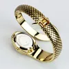 Mode luxe femmes montres Bracelet montre dames montre Quartz hommes robe montre-bracelet or serpentine