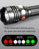 Haute puissance Strong magnétique rouge vert blanc lumière rechargeable LED de poche Torch8247295