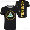 Nicaragua t Shirt DIY اسم مخصص مجاني رقم NIC T-Shirt Nation Flag Ni Republic Spanish Nicaraguan College Print PO COLLES 220702