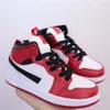 1 1s Mid Kids Basketball Shoes Jumpmans Paint Drip Ice Cream Edge Glow Bred Toe White Shadow Boys Girls Children Sneakers Size 22-35