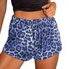 Lâche femmes Shorts pantalons courts respirant pour la plage été cordon imprimé léopard pour la plage Y220417