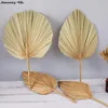 Party Decoration 1pcs Palm Fan Leaf Dried Flower Window Reception Art Wall Hanging Wedding Arch Arrangement