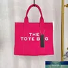 Bolso de hombro clásico para mujer, bolso grande de lona con Logo y letras impresas, bolsos cruzados, bolso de compras de tela Ins