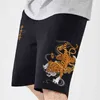 Kinesisk stil shorts m￤n sommar bomull tiger broderi bekv￤ma manliga shorts 210322