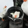 Garden Decorations Outdoor Solar Duck Squirrel Water Fountain Resin Ornaments Beautiful Statue For s Trees Flowers Flower Beds Yard 230206