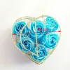 Decorative Flowers & Wreaths 6Pcs/Box Bathing Soap Artificial Flower Gift Heart Shaped Rose Day Mother's Wedding Party 10 Cm X 6 CmDecor