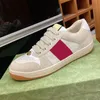 G Scarpe e rete Italia Verde Retro a righe Casual Red Screener Sneakers Beige Burro Pelle sporca Luxurys Designer Sneakers Suole in gomma Classico