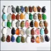Charms Jewelry Findings Components Wholesale 50 Stacks Lot Trendynatural Stone Water Drop Shape Hangers Beds For Chains Make Delivery 2021