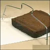 Bakgebakgereedschap bakware keuken eetbar huizen tuin dikte verstelbare cake sliceur 2-draads dual-layers cutter stainles dhgzx