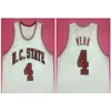 nikivip＃4 Spud Webb NC State Wolfpack College Retro Classic Basketball Jerseyメンズステッチカスタム番号と名前ジャージ