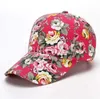 Kvinnors baseball färgglada blomma tryckt kvinna accessori baseball cap bomull solskade utomhus snapback de670