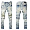 Vente chaude Effiloché Slim Jeans Pour Hommes Hip Hop Streetwear Casual Microélasticité Patch Marque Denim Crayon Pantalon