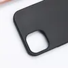 Cois de téléphone mate Soft TPU pour iPhone 14 13 12 11 Pro Max xs xr 8 7 6 Plus couverture arrière Black Silicone Case
