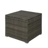 Topmax 4 Pcs Ao ar livre Ao ar livre PE Rattan Rattan Sofá Sectuber Sofá Jardim Patio Mobiliário Conjunto (Almofada Cinzenta)