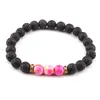 8mm Natural Energy Lava Stone Strands Armbanden Handgemaakte Beaded for Lady Women Charm Yoga Mode-sieraden