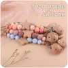 Soothing Baby Pacifier Chain Cartoon Star Wood Baby Feeding Chewing Supplies Molar Prevent Chains 5 5bqa T2