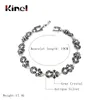 Link Chain Kinel Ethnic Antique Tibetan Silver Bracelets For Women Gray Crystal Stones Flower Bracelet Vintage Jewelry Wholesale 2022 Lars22