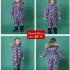 doğdu kız kızlar kış romper snowsuit pamuk çiçek desen fermuar ile kapşonlu bebek palto çocuk kar aşınma tulum lj201203