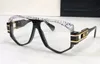 Vintage Leather Glasses Eyeglasses 163 Frame Clear Lens Men Sonnenbrille Wrap Occhiali da sole with Box