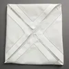 Bow Ties Sef Of 12 Handkerchiefs Dinner Napkins Perfec Wedding White Hemstitched Linen Table Tea 18x18/20x20-inchBow