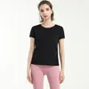 T-shirt da yoga per donna T-shirt con scollo a V personalità bavero da corsa T-shirt slim bella schiena elastica corta casual maniche corte Abbigliamento sportivo slim ampio completo