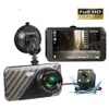 Dash Cam 4 In Car DVR Videocamera Videoregistratore Vista posteriore Doppia lente Scatola nera Full HD 1080P Registratore a specchio con registrazione del ciclo