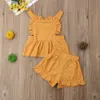 Девочки -дизайнерская одежда детская летняя бутик -наборы одежды детские хлопковые топы для мухи