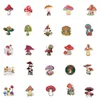 50Pcs/Lot Cute Cartoon Mushroom Graffiti Stickers DIY Decorative Trunk Motorcycle Trolley Case Waterproof Removable Stickers