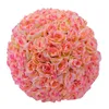 Flores decorativas grinaldas de casamento rosa de seda bola de seda de seda decoração pendurada peça central beijando bolas de beijo arranjo de 8 polegadas de 8 polegadas