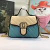 Дизайнерские сумки роскошные сумочка кошельки кожаная сумка Marmont Crossbody Женщины мода мини -плечо для плеча высокое качество