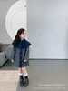 Girls Fashion Cloak lange mouwen jurk Casual cowboy sjaal prinses Windscheper Casual Coat5965330