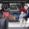 Hög kapacitet Justerbar billagringsbox Backseat 4 Bag Trunk Organizer Multi-Use Oxford Car Seat Back Arrangörer