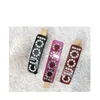 Barrettes à cheveux en acrylique de luxe pour filles, jolie personnalité, lettres G, styliste, épingles à cheveux en pierre de cristal colorée, cadeau de marque