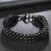 12mm Stainless Steel Thick Bracelets Men 18K Gold Plated Twist Link Chain Bracelet Gifts Silver Black Fashion Domineering Wristband Punk Hip Hop Jewelry Accessory