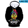 Moletons masculinos moletons são bem recebidos Classic Joyner Lucas 3D Impressão de ADHD Men/Women Fashion Casual Pullover novidade