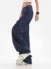 2022 Last broek y2k streetwear harajuku vintage baggy jeans vrouwen zakken wijde pijpen casual hobe taille denim rak brok l220726