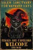 m Sanctuary for Wayward Cats Cat Halloween Tin Sign Cafe bar Home Wall Art Decoration Retro Metal Tin Sign 8x12 inch3442830