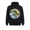 Herren Hoodies Sweatshirts Herren Necronomicon Pullover Hoodie Hokusai Cthulhu Grafik Niedliche Mode Oversize Baumwolle Mann Kawaii Kleidung