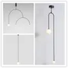 Pendant Lamps Post-modern Simple Line Lamp Creative Personality Living Room Dining Bedroom Bedside Coffee Shop Clothing Store SmallPendant