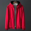 Summer Autumn New Hooded Men's Jackets Casual Coat Mens Clothing Youth Fashion Red Black Coats Male Outerwear Bomber Jacket 5xl 210412