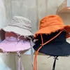 Breite Krempe Hüte Luxus Designer Frauen Casquette Metall Logo Le Bob Artichaut Frau Marke Bucket2175