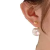 Dangle Chandelier 2022 Temperament Big Pearl Boucles d'oreilles avant et arrière