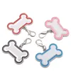 Sublimation Dog Tags Blanks Botvorm Zinklegering Hond Kat Huisdier ID-kaart Thermische overdracht DIY Hanger Sleutelhanger voor aangepast afdrukken