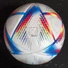 NYTT VM 2022 Soccer Ball Size 5 High-klass Nice Match Football Ship The Balls Without Air Top Quality 1 Footbals till salu